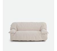 Divano lineare a 2 o 3 posti, in ciniglia fine, BACKY Beige 3 posti