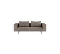 Divano Loft Per 2 Persone, Color Terra D'ombra/ Bianco Sporco/acciaio Inossidabile
