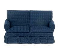 Divano Loveseat Tradizionale Blu Navy Miniatura Per La Stanza Da Vivere