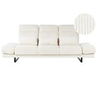 Divano moderno a 3 posti con Rivestimento in corda e Gambe in acciaio beige chia