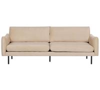 Divano moderno in velluto beige a 3 posti con Gambe nere Vinterbro