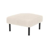 Divano modulare a 2 posti in velluto con schienale ergonomico tasca laterale robusta struttura in metallo e legno, include poltrona e ottomana, ideale per soggiorni e piccoli appartamenti (beige)