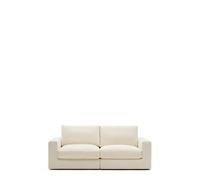 Divano modulare Alea 3 posti sfoderabile in ciniglia écru 220 cm
