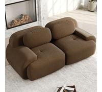 Divano modulare Loveseat a 2 posti in velluto a coste - Divano lounge senza telaio con schiuma fredda 32D, braccioli curvi e base antiscivolo - Comodo divano per soggiorno, camera da letto, home