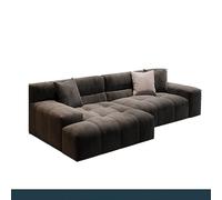 Divano modulare moderno comodo con seduta profonda, divano componibile modulare con chaise longue a forma di L per soggiorno camera da letto A-2