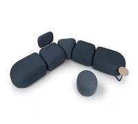 Divano modulare per ufficio, sala d'attesa, area reception, divano curvo creativo, panca in tessuto resistente per biblioteca e hall