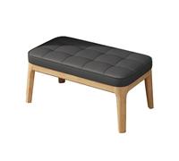 Divano ottomano rettangolare moderno, per sala da pranzo camera da letto soggiorno, con gambe in legno, tavolo da pranzo in pelle Mid Century divano poggiapiedi ingresso sgabello scarpe