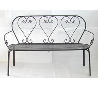 DIVANO PANCHINA PANCA FRIENDLY 3 POSTI FERRO BATTUTO CM.140 ARREDO GIARDINO