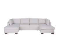 Divano panoramico trasformabile a 7 posti grigio chiaro