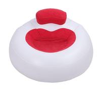 Divano Peluche Gonfiabile Easy Inflazione Deflation Forma del Cuore Sedia Decorativa per Decorazioni per la Casa (rosso)