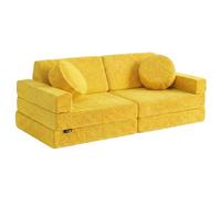 Divano per bambini convertibile - autista a 2 posti trasformabile in letto supplementare, area giochi, poltrona, materasso da pavimento, ideale come regalo per bambini, possibilità di gioco infinite