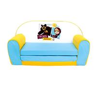 Divano per bambini Masha e l'Orso, divano letto pieghevole per la camera dei bambini (adatto a partire dall'età di 18 mesi, dimensioni di trasporto: 78 x 42 x 36 cm), multicolore