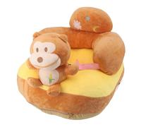 Divano per bambini, sedia comoda e antiribaltamento, portatile, in peluche, per imparare a sedersi, con luce, per la casa, la stanza dei giochi e l'asilo nido. (Scimmia)