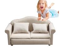 Divano per bambole, Divano per la casa delle bambole, Realistica Miniatura Mobili per la casa delle bambole, Divano in miniatura Su, Miniatura Casa delle bambole Divano Per Soggiorno, Mobili