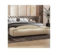 Divano per camera da letto, sgabello da letto con schienale, divano lungo, divano leggero e lussuoso, per guardaroba, cambio scarpe, sgabello da letto (bianco sporco, medio)