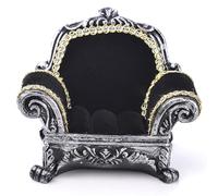 Divano per casa delle bambole, divano per casa delle bambole, vittoriano nero 1:12, ornamento per la decorazione della, S, mobili