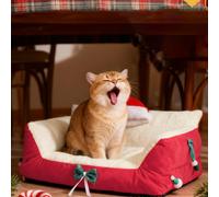 Divano per gatti, regalo di Natale, fodera calda e rimovibile per gatti e