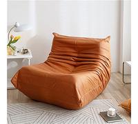 Divano per soggiorno, camera da letto, a un posto, divano pigro, in schiuma ad alta densità, per videogiochi (arancione, 90 x 105 x 70 cm)