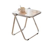 Divano piccolo, tavolino, TV, bracciolo laterale, vassoio da pranzo, bracciolo del divano, struttura in metallo a forma di C, tavolini ovali da snack che scivolano sotto comodini stretti, tavolino d'a