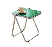 Divano piccolo, tavolino, TV, bracciolo laterale, vassoio da pranzo, bracciolo del divano, struttura in metallo a forma di C, tavolini ovali da snack che scivolano sotto comodini stretti, tavolino d'a