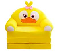 Divano pieghevole in peluche per bambini, 2 in 1, divano pieghevole per bambini, grazioso divano letto, pieghevole, per soggiorno, camera da letto, senza fodera, set con cuscino decorativo (AJ, taglia