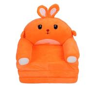 Divano pieghevole per bambini, divano-cuscino a forma di animale da cartone animato, design a tre pieghe in morbido velluto cristallino, sedia-divano per bambini regolabile per bam (Coniglia)
