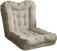 Divano pigro pieghevole, posizione del letto regolabile, sedia convertibile, divano da pavimento e materasso for dormire, memory foam pieghevole for soggiorno/dormitorio(Brown,140*70cm/55.1*27.5in)