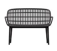 Plastica Alto Sele Divano da Esterno 2 Posti PP 115x61,5x81cm Antracite Positano