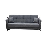 Divano Prontoletto 3 Posti 210x88x82 Loren Velluto Grigio