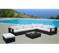 DIVANO SALOTTO RATTAN POLTRONA GIARDINO ESTERNO TAVOLO -PER PISCINA SET COMPLETO
