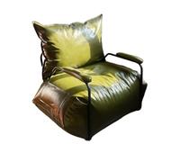 Divano singolo in stile retrò industriale, piccolo divano in ferro per camera da letto, sedia per il tempo libero, design compatto, elegante arredamento per la casa, perfetto per piccoli spazi