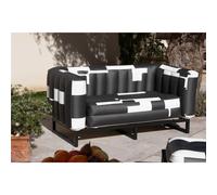 Divano Yomi Edizione Limitata NEP dimensioni 76x151xH69 cm peso 14,8 kg, seduta gonfiabile in TPU colore bianco e nero Aluminium nero