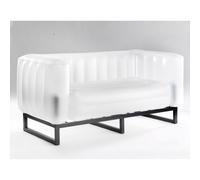 divano Yomi eko illuminato struttura in alluminio, dimensioni 76x151xH69 cm peso 14,6 kg, seduta gonfiabile in TPU colore bianco traslucido bianco traslucido