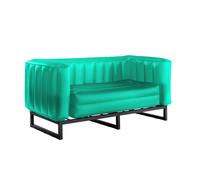 divano Yomi eko illuminato struttura in alluminio, dimensioni 76x151xH69 cm peso 14,6 kg, seduta gonfiabile in TPU colore verde traslucido verde traslucido