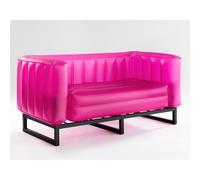 divano Yomi eko illuminato struttura in alluminio, dimensioni 76x151xH69 cm peso 14,6 kg, seduta gonfiabile in TPU colore rosa traslucido rosa traslucido