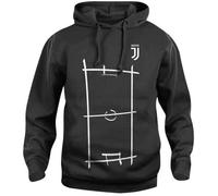DIVASPORT Felpa Campo Nera Uomo 240/250 GR F.C. Juventus - Prodotto Ufficiale (M)