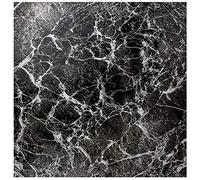 DIVCHI effetto marmo, 30,5 x 30,5 cm, piastrelle autoadesive in vinile per pavimenti, nero