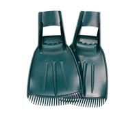 DIVCHI Paletta per foglie per cortile e giardino - Set di 2 raccoglitori di foglie, grande raccoglitore di foglie per prato, detriti e rimozione foglie - Design a artiglio in plastica oversize