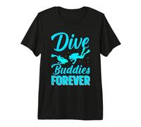 Dive Buddies Forever Funny Scuba Dives Diver Diving Maglietta Premium