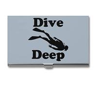 Dive Deep Custom Business Name Card Case Professionale Tasca Organizer Titolare per Uomini e Donne, Stile:, Taglia unica, MHXYZHW