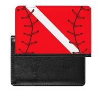 Dive Flag Baseball Pizzo Divertente Porta Passaporto Portafoglio Custodia Sottile Viaggio Documenti Organizer con Slot per Schede per Donne Uomini, Stile:, Taglia unica, MHXYZHW