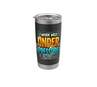 Dive Flag I Work Well Under Pressure Divertente Diving Bicchiere termico in acciaio inox doppia parete