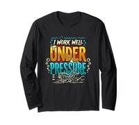 Dive Flag I Work Well Under Pressure Divertente Diving Maglia a Manica