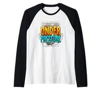 Dive Flag I Work Well Under Pressure Divertente Diving Maglia con Maniche Raglan