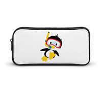 Dive Penguin1 - Astuccio per penne e matite, ad alta capacità, per articoli di cancelleria, trucchi, cosmetici, organizer per uomini e donne, Stile:, 22*12*5cm, MHXYZHW