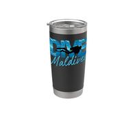 Dive The Maldive Scuba Diving Trip Diver Tee Bicchiere termico in acciaio inox doppia parete
