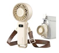 Diveblues Handventilator Tragbarer Turbo-Ventilator mit 100 Stufen und 7.4m/s Starkem Luftstrom, 180° Faltbarer 4-in-1 Mini-Ventilator für Hand, Hals und Tisch, Aufladbar für Sommer, Reise und Outdoor