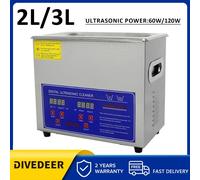 DIVEDEER 2L/3L Pulitore ad ultrasuoni con lavapiatti portatile riscaldato Lavatrice Lavastoviglie Pulitore ad ultrasuoni