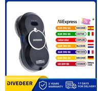 DIVEDEER Aspirapolvere ultra sottile per la pulizia dei vetri Robot per la pulizia dei vetri Telecomando elettrico per la casa White