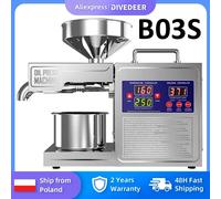 DIVEDEER Macchina automatica per la produzione di olio di semi di girasole Moringa Macchina per l'estrazione dell'olio di semi di girasole Commerciale Piccola vite di arachidi Sesamo